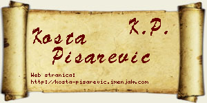 Kosta Pisarević vizit kartica